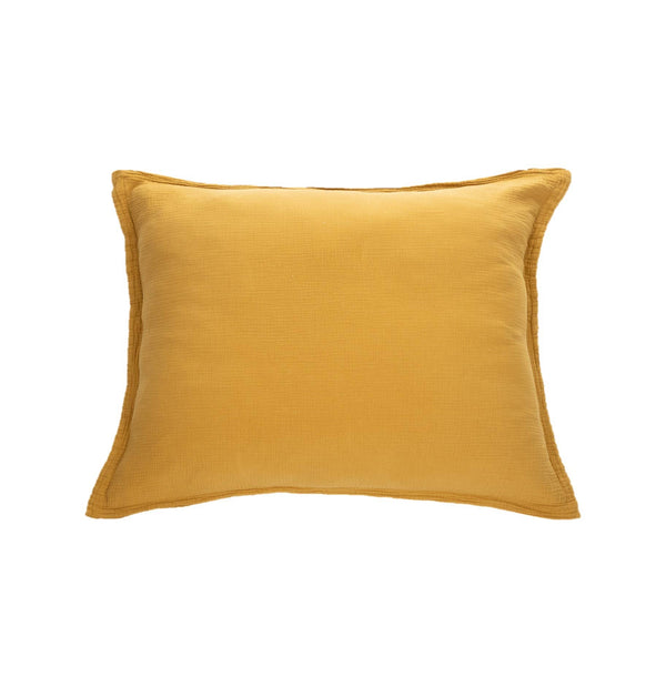 Muslin Yellow Pillow Shams