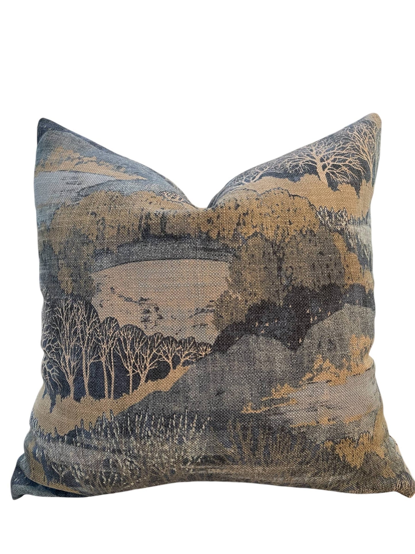 Claudine Landscape Throw Pillow with Feather Insert        