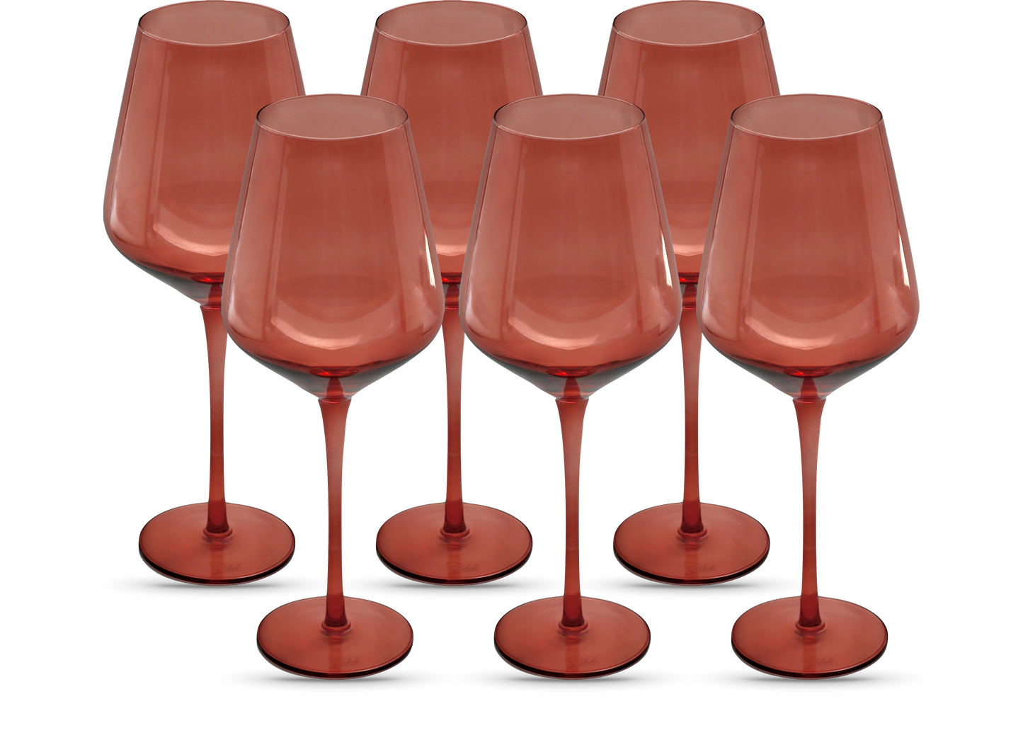 Dark Rose Color Wine Glasses