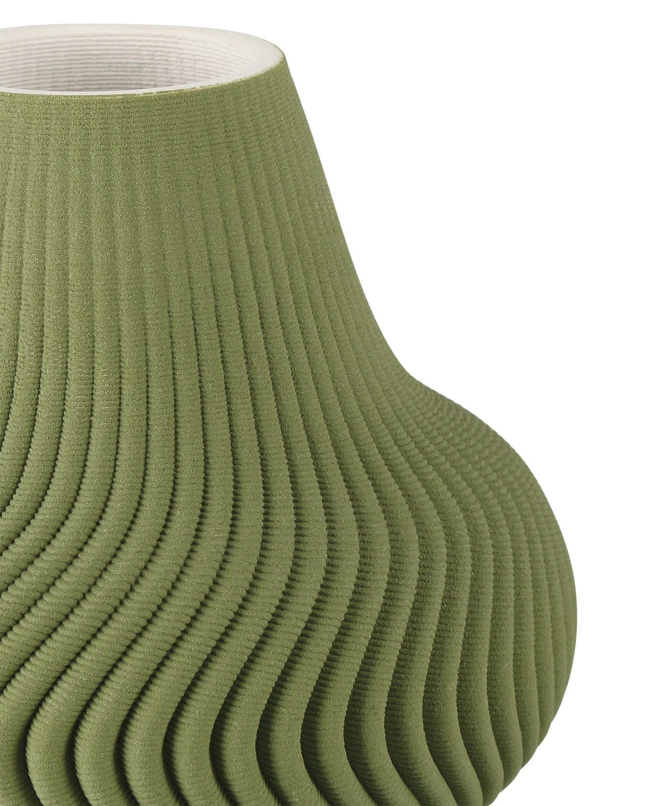 Green Plisse Large Vase