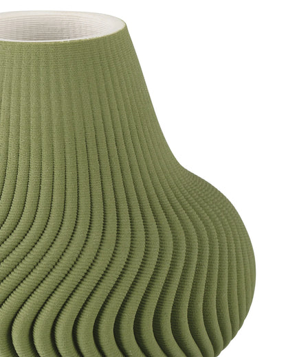 Green Plisse Large Vase