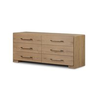 Four Hands Eden 6 Drawer Dresser in aged smoked oak

