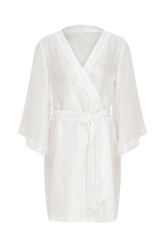 DAHLIA SHORT CLASSIC SILK ROBE