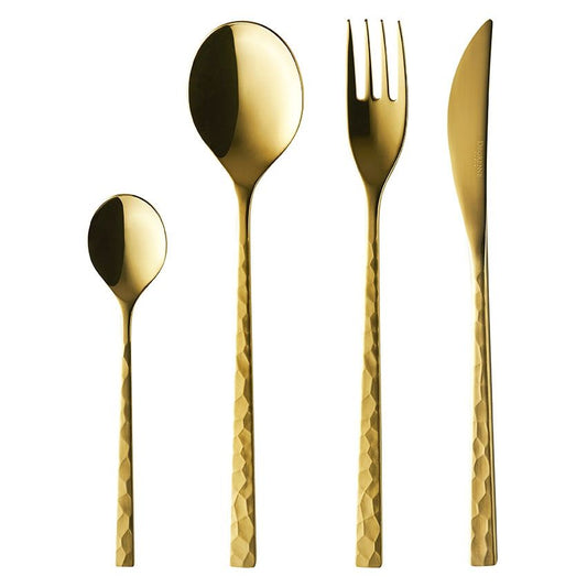 Fuse Martele Laiton Flatware 24 Piece Set