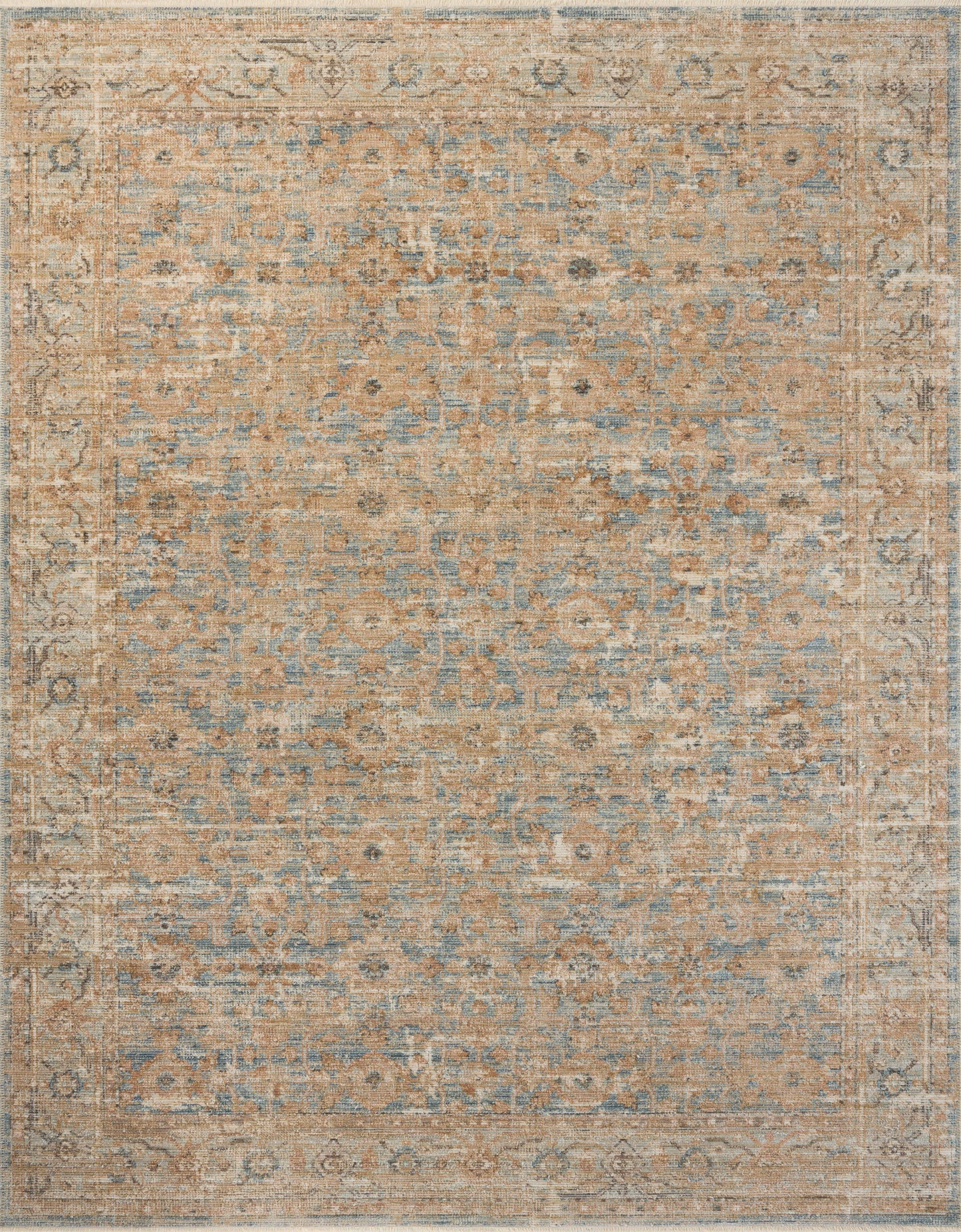 Heritage Ocean/Sand rug by Loloi in a vintage-inspired pattern