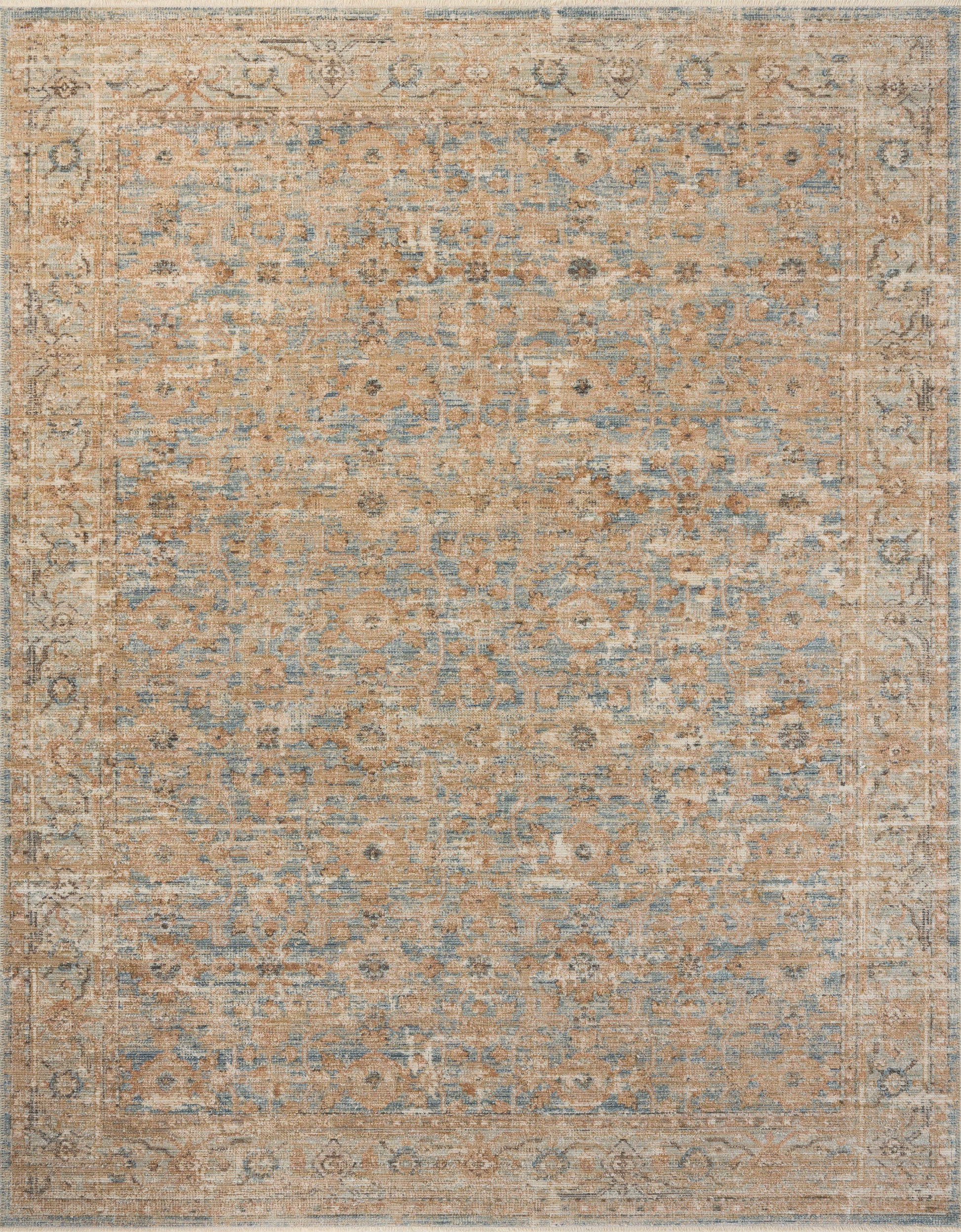 Heritage Ocean/Sand rug by Loloi in a vintage-inspired pattern