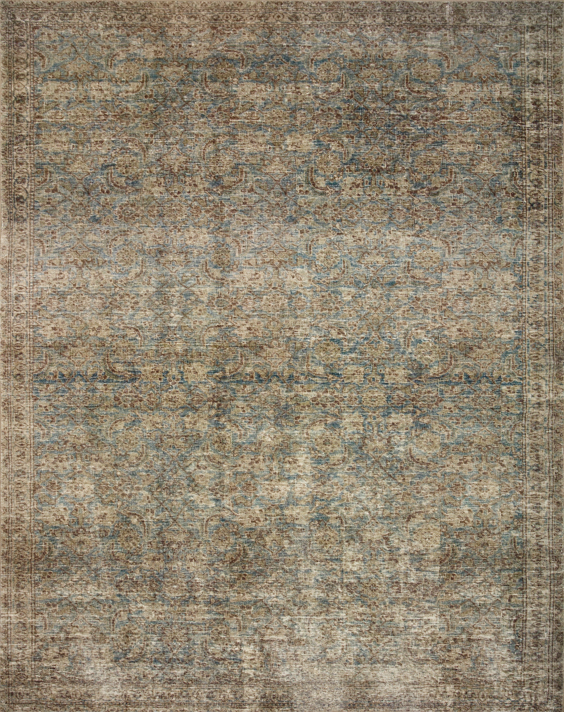 Morgan Sea/Sage Amber Lewis x Loloi rug with soft vintage-inspired pattern