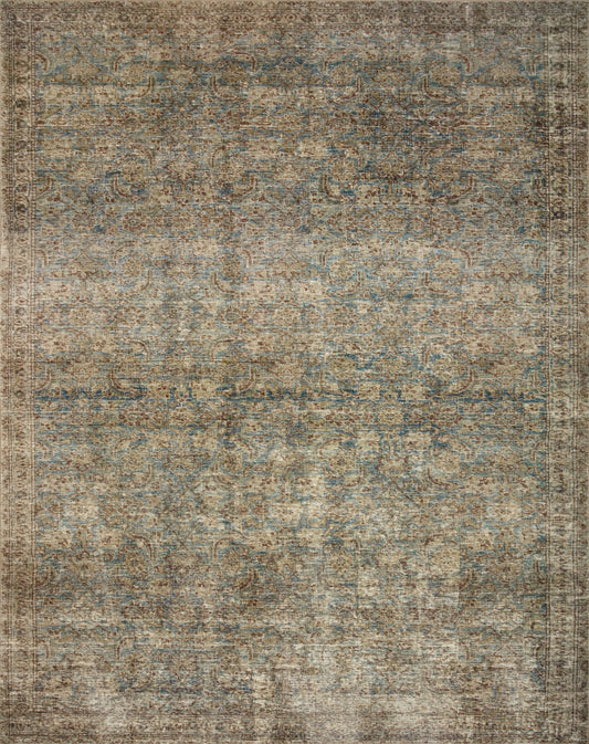 Morgan Sea/Sage Amber Lewis x Loloi rug with soft vintage-inspired pattern
