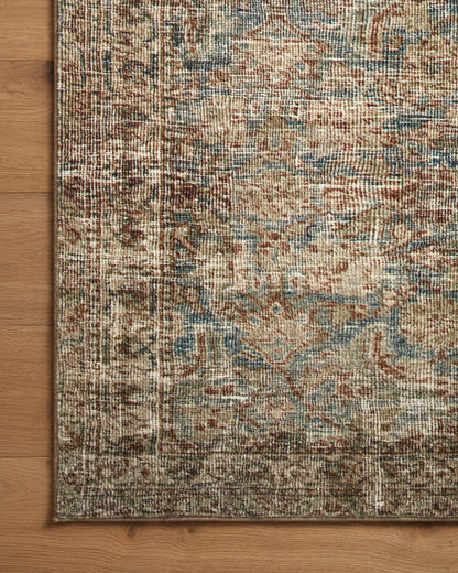 Morgan Sea/Sage rug showing soft sea and sage color variation