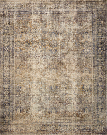 Morgan Sunset/Ink Amber Lewis x Loloi rug with vintage-inspired printed pattern