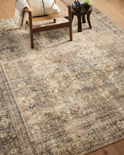 Morgan Sunset/Ink area rug by Amber Lewis x Loloi in a vintage-inspired pattern