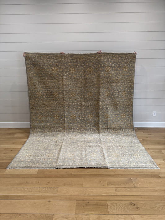 One-of-a-kind Essex Limestone wool rug in a soft neutral limestone color.