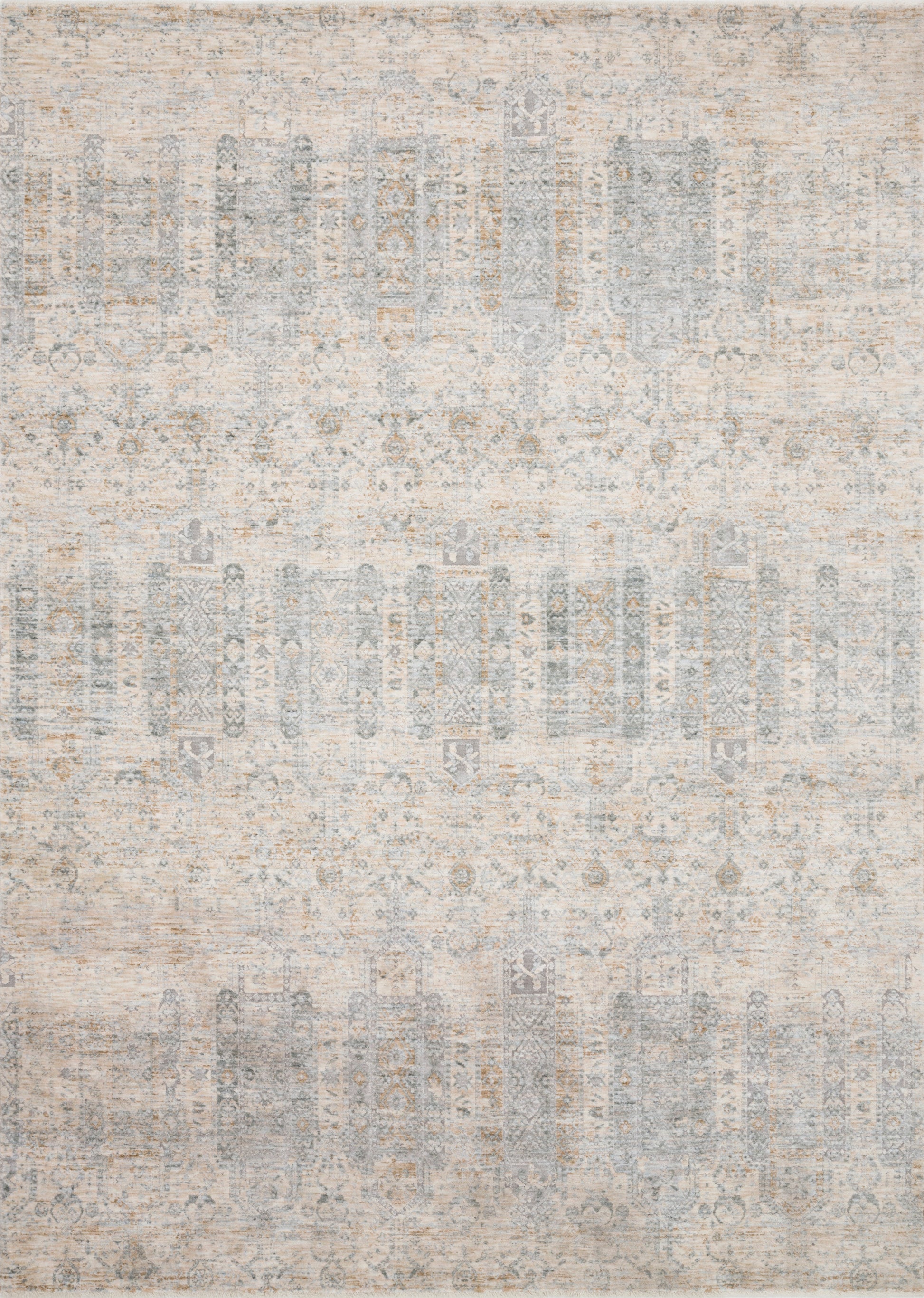 Pandora Ivory/Mist Loloi rug with soft high-low textured pattern