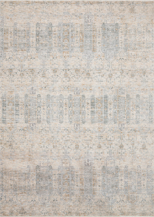Pandora Ivory/Mist Loloi rug with soft high-low textured pattern