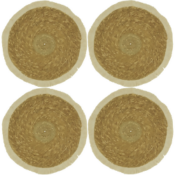 Fringe Border Placemat - Natural