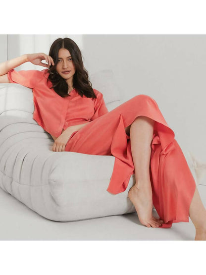 Washable Silk High Rise Pant Set