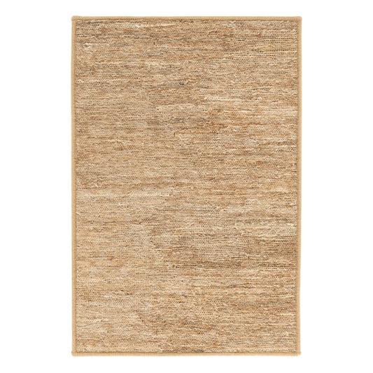 Willa braided woven hemp rug in natural